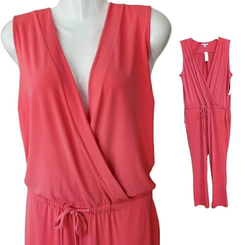 NWT NEW YORK & COMPANY V-NECK SLEEVELESS JUMPSUIT SIZE XL